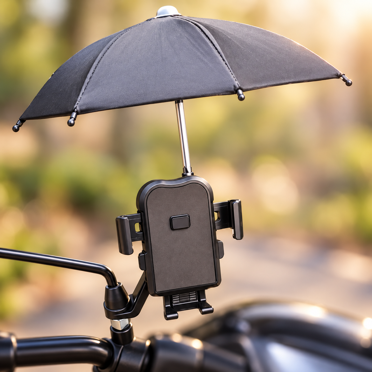 Motocycle mobile phone holder