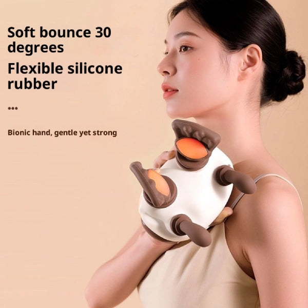 Masseur Électrique Sans Fil Chauffant Shiatsu pour Cou & Épaules