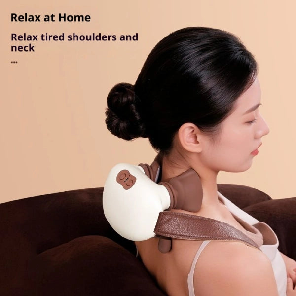 Masseur Électrique Sans Fil Chauffant Shiatsu pour Cou & Épaules