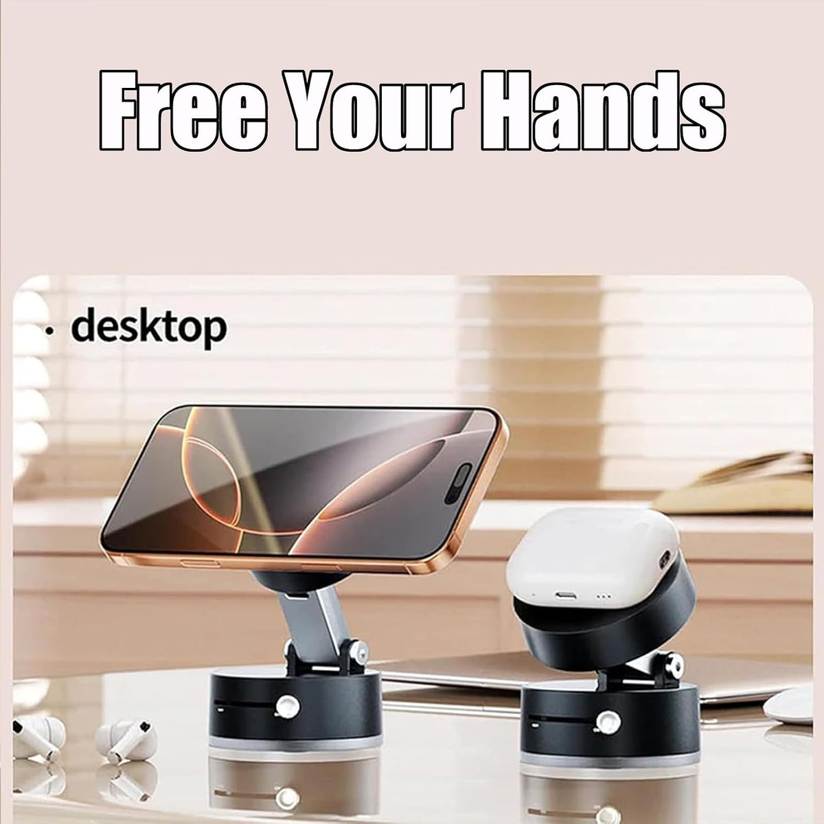 supports magnétiques pliables pour téléphone portable à ventouse