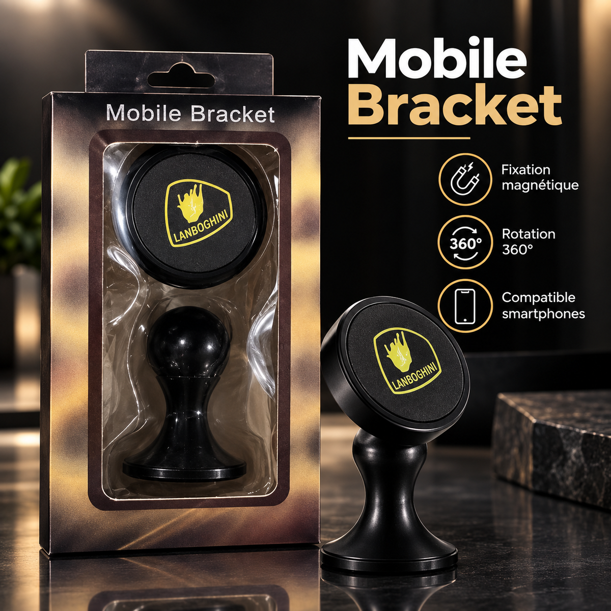 support de téléphone magnétique pour voiture de la marque Lamborghini