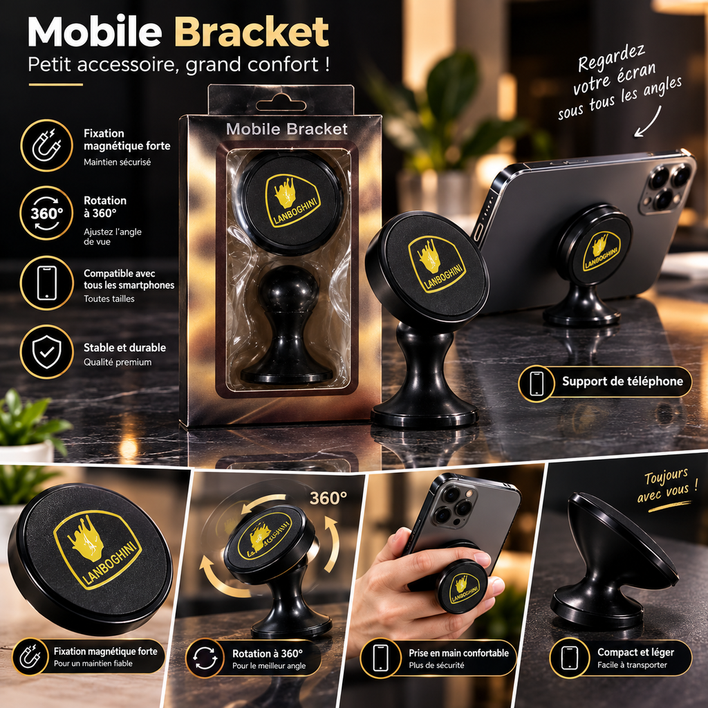 support de téléphone magnétique pour voiture de la marque Lamborghini