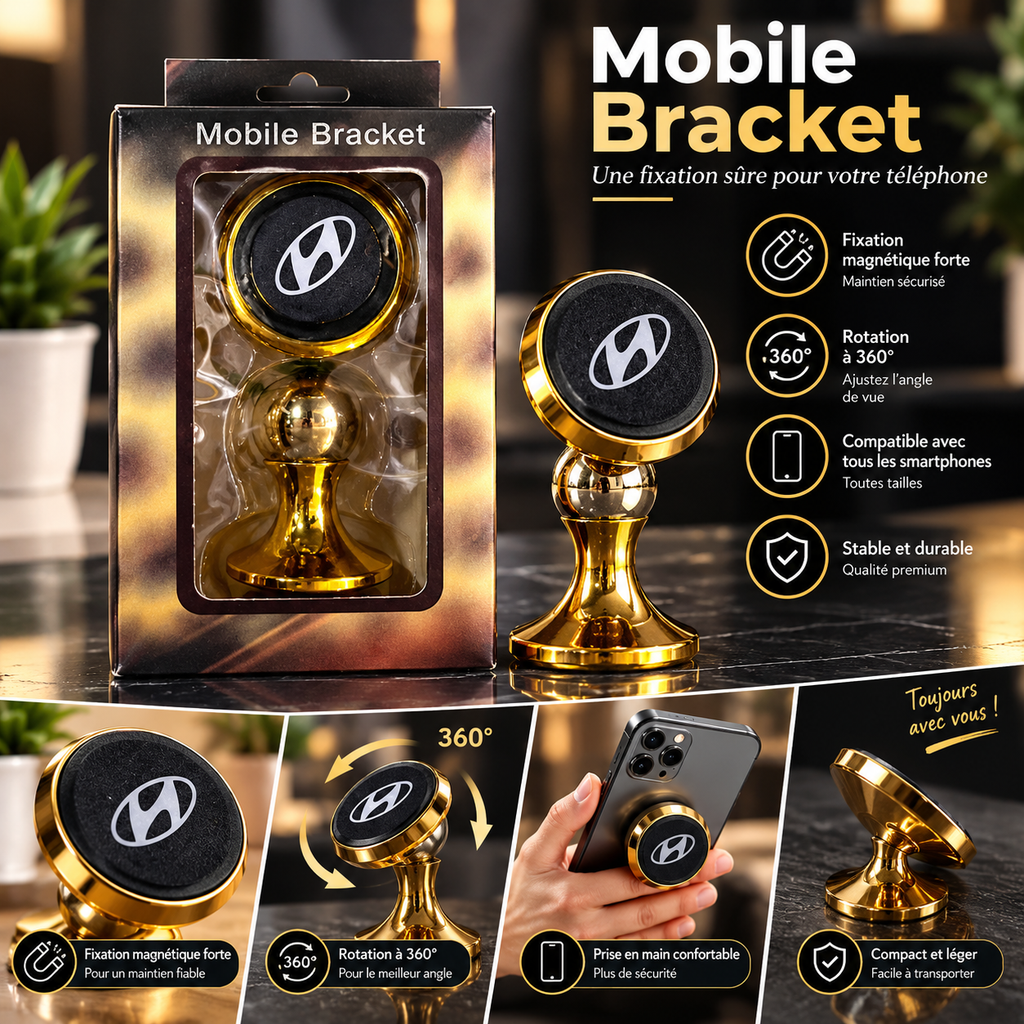 support magnétique pour téléphone portablelogo de la marque Hyundai