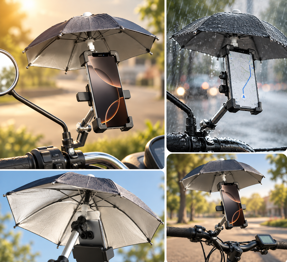 Motocycle mobile phone holder